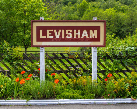 Levisham Railway Station in North Yorkshire, UK