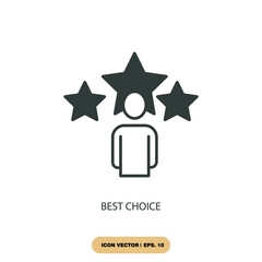 best choice icons  symbol vector elements for infographic web