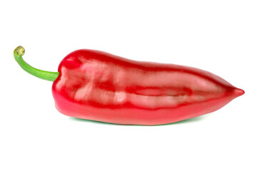 Bell red pepper paprica isolated on the white background