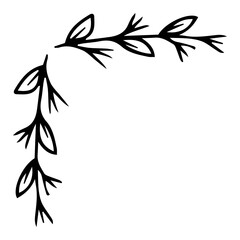 Obraz premium leaves art border 