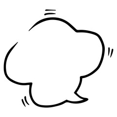 hand drawn speech bubble