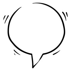 Fototapeta premium hand drawn speech bubble
