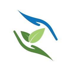 Leaf Care logo design vector.