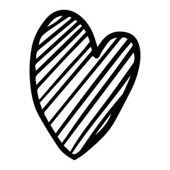 hand drawn heart element
