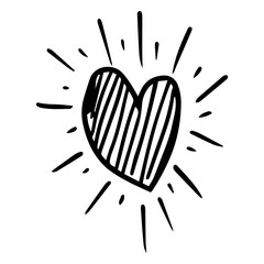 hand drawn heart element
