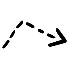 hand drawn dotted arrow