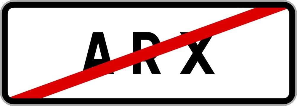 Panneau sortie ville agglom&eacute;ration Arx / Town exit sign Arx