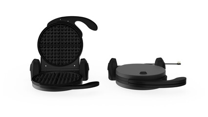 waffle maker front view without shadow 3d render