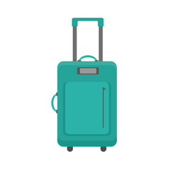 travel stroller suitcase bag isolated jpeg image; luggage illustration that symbolize travelling and getting new emotions, suitcase  with pockets isolated on white background jpg illustration