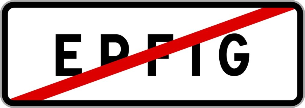 Panneau sortie ville agglom&eacute;ration Epfig / Town exit sign Epfig