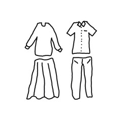 illustration of a set of clothes