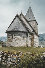 Fototapeta premium Hove steinkyrkje Church in Vik, Norway