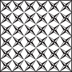 Vector, Image of rectangular star arrangement background, black and white, transparent background