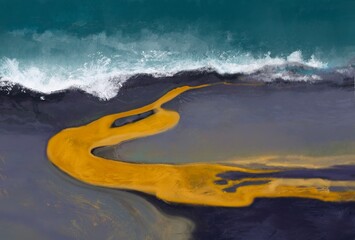 Sea waves on the beach