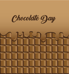 World Chocolate Day 6 July illustration can be used as a postcard or poster