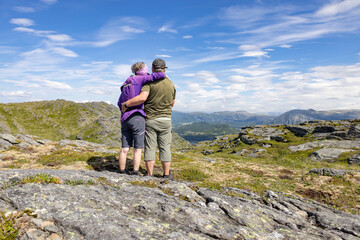 Naklejka premium Hike to Mardal mountain in Soemna , Northern Norway- Europe