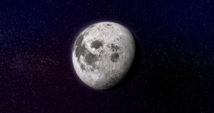 Animation of moon in black space