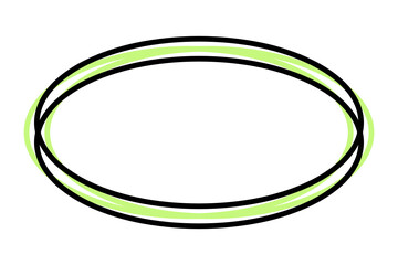colorful oval frame
