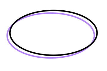 colorful oval frame
