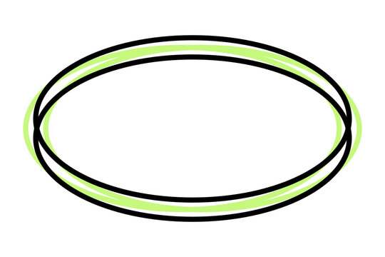 colorful oval frame
