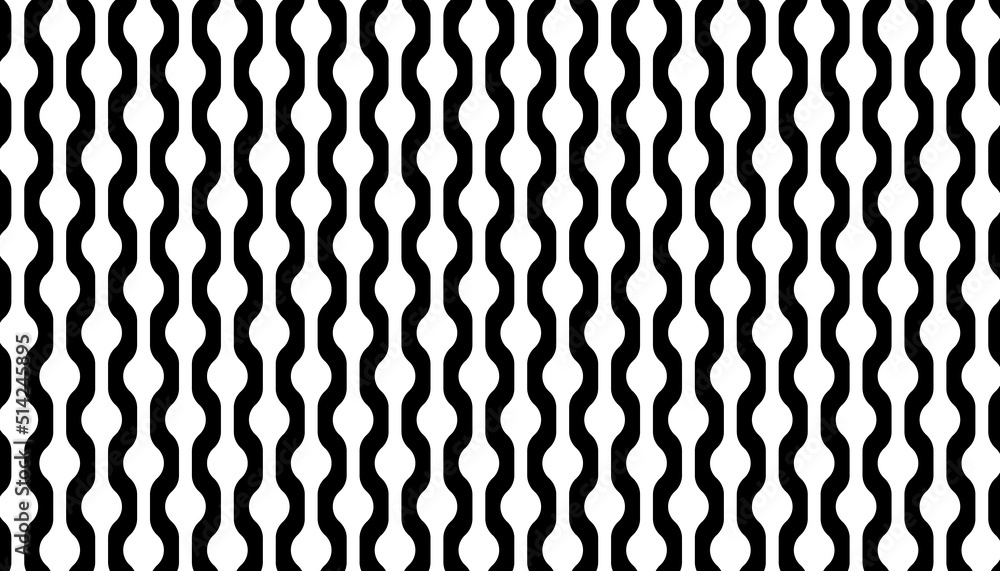 Poster abstract geometric curve stripe pattern. black and white curved lines background..