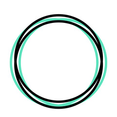 colorful circle frame