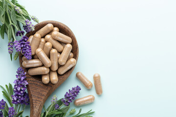 Alternative Medicine. Dietary supplements, vitamins and minerals for vegans and vegetarians.