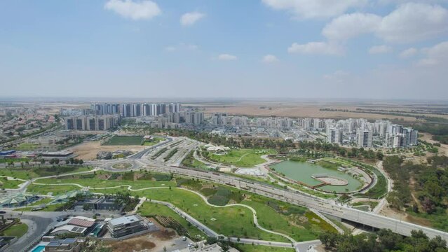 New Lake At Netivot City, Israel