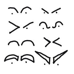 illustration of a silhouette of a bird eyes for cartoon