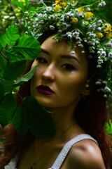 Asian Girl In The Forest