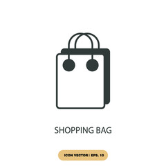 shopping bag icons  symbol vector elements for infographic web