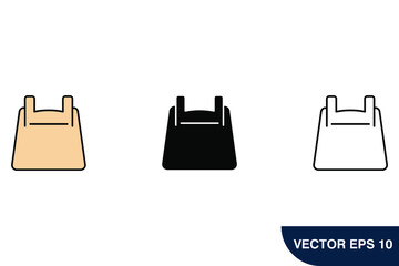 shopping bag icons  symbol vector elements for infographic web