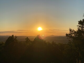 sunrise in the mountains