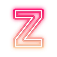 gradient neon alphabet letter font