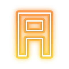 gradient neon alphabet letter font