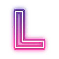 gradient neon alphabet letter font