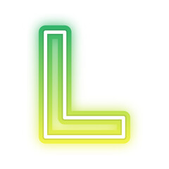 gradient neon alphabet letter font