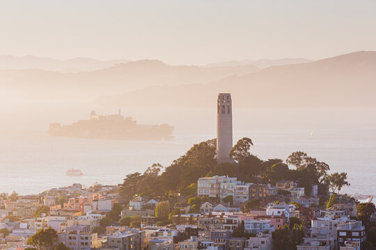 Coit Tower & Alcatraz Sunset Photography