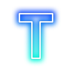 gradient neon alphabet letter font