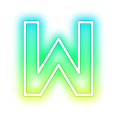 gradient neon alphabet letter font