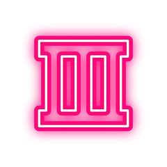neon roman numeral