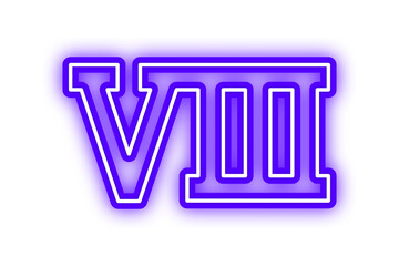 neon roman numeral