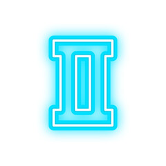 neon roman numeral