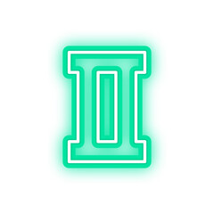neon roman numeral