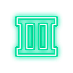 neon roman numeral