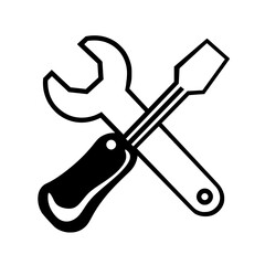 wrench and screwdriver set of tools for repair vector