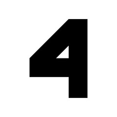 Obraz premium number glyph icon