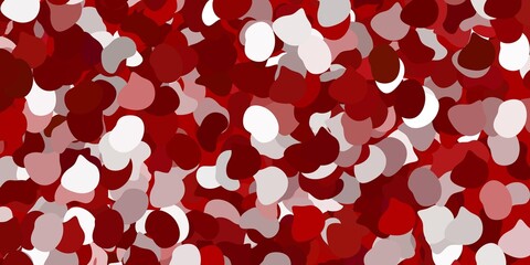 Light red vector texture with memphis shapes.