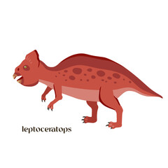 Hand drawn cartoon dinosaur Leptoceratops