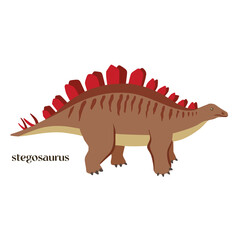 Hand drawn cartoon Dinosaur Stegosaurus